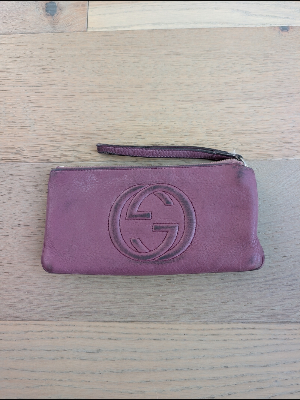 Gucci Pink Leather Wristlet Wallet